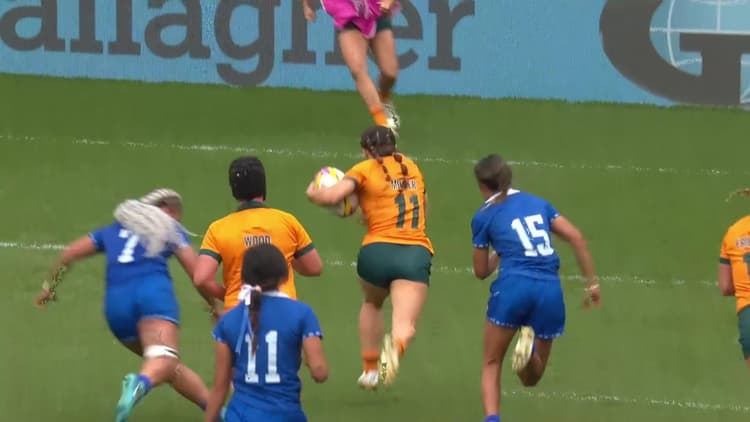 Desiree Miller with a Spectacular Try vs Samoa Women