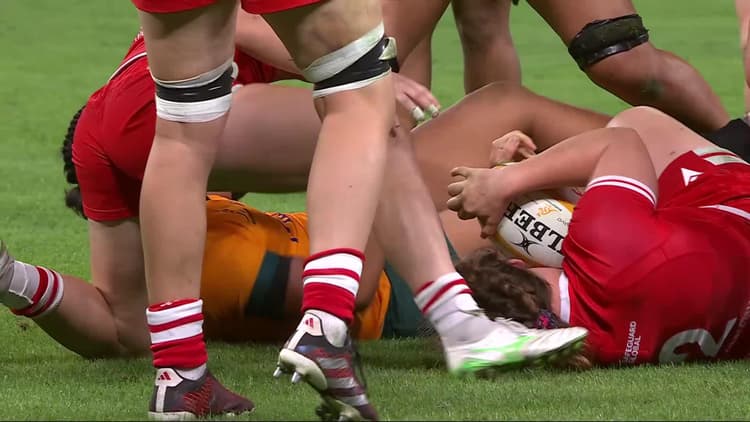 Adiana Talakai with a Try vs Canada Women