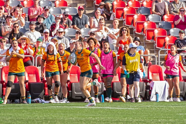 Hat trick hero Maya Stewart and the Wallaroos are feeling confident after last week's thumping win. Photo: Getty Images